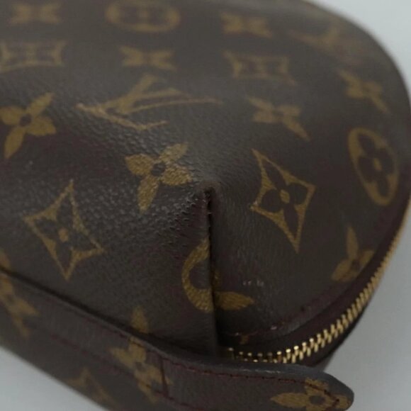 LOUIS VUITTON Monogram Trousse Demi Ronde Cosmetic Pouch M47520 LV Auth 110615 - Picture 8 of 16